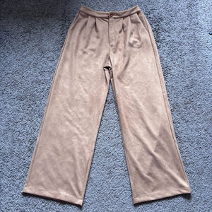 ⭐️⭐️⭐️Julia by Love J brown suede wide leg pant size Large